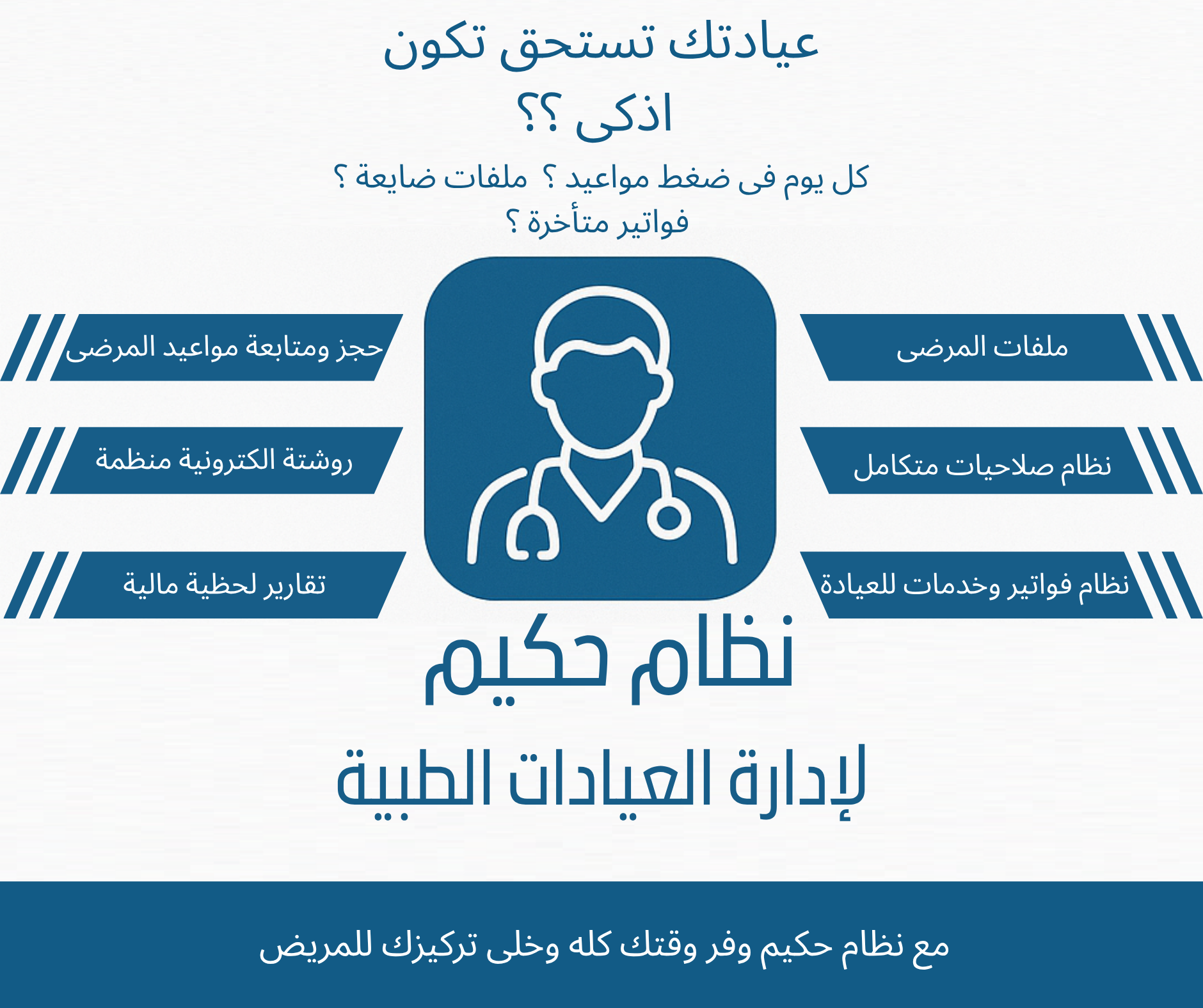 نظام حكيم لادارة العيادات الطبية: منصة تكنولوجيا متكاملة